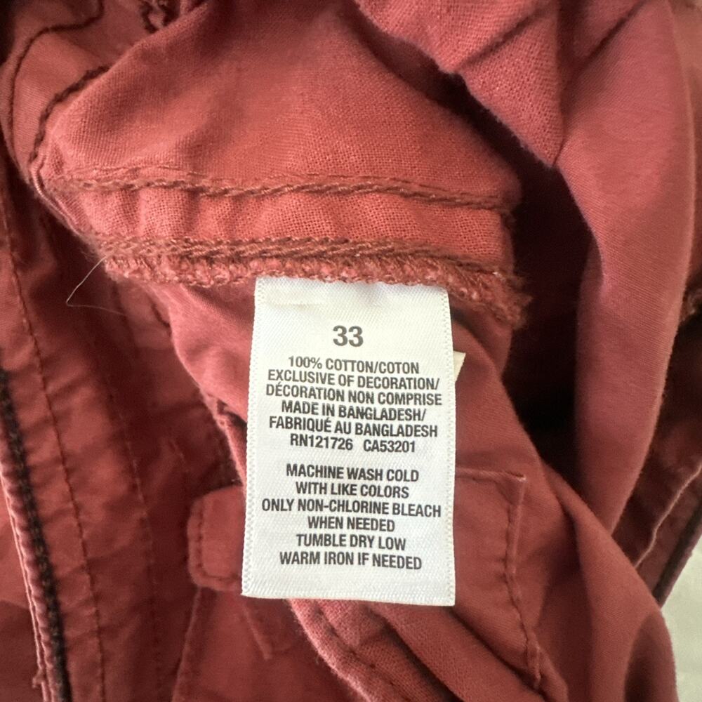 AEROPOSTALE Mens Cargo Shorts 33 Rust Red Baggy Summer Gorpcore Retro Y2K Casual - Picture 4 of 9